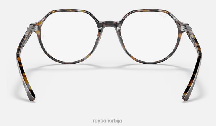 Ray-Ban тхалиа оптицс P0HP1662 наочаре углачана браон/сива хавана мушкарци