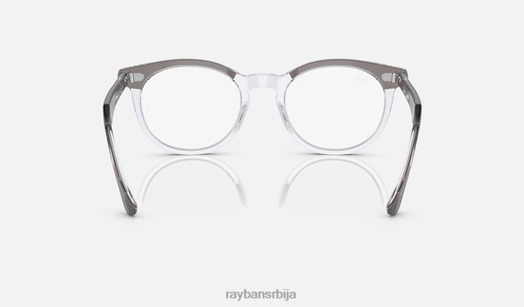 Ray-Ban оптика орловског ока P0HP1685 наочаре полирано сиво на провидном мушкарци