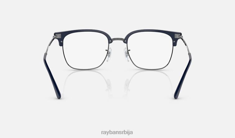 Ray-Ban нова цлубмастер оптика P0HP1688 наочаре углачано плаво на металу мушкарци