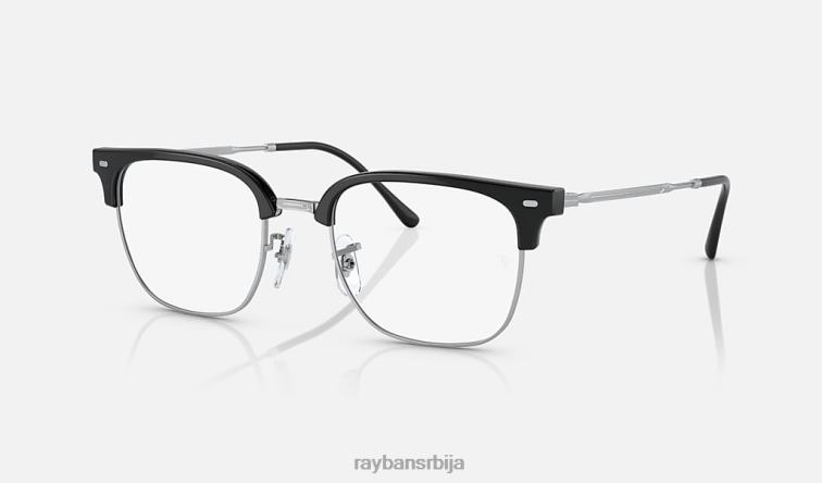 Ray-Ban нова цлубмастер оптика P0HP1689 наочаре углачано црно на сребру мушкарци