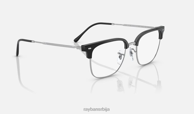 Ray-Ban нова цлубмастер оптика P0HP1689 наочаре углачано црно на сребру мушкарци