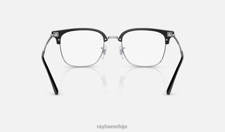 Ray-Ban нова цлубмастер оптика P0HP1689 наочаре углачано црно на сребру мушкарци