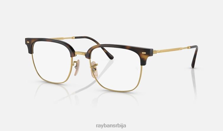 Ray-Ban нова цлубмастер оптика P0HP1690 наочаре углачана хавана на злату мушкарци