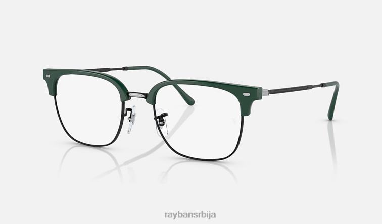 Ray-Ban нова цлубмастер оптика P0HP1691 наочаре углачано зелено на црном мушкарци