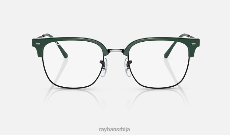 Ray-Ban нова цлубмастер оптика P0HP1691 наочаре углачано зелено на црном мушкарци