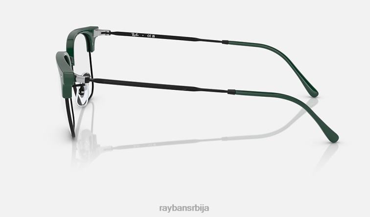 Ray-Ban нова цлубмастер оптика P0HP1691 наочаре углачано зелено на црном мушкарци