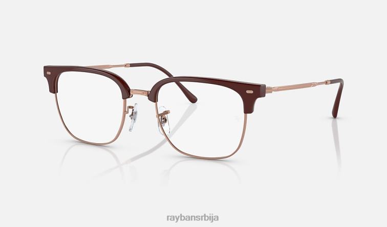 Ray-Ban нова цлубмастер оптика P0HP1692 наочаре углачан бордо на ружичастом злату мушкарци