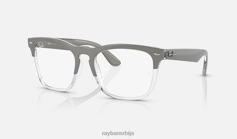 Ray-Ban стеве оптицс P0HP1709 наочаре полирано сиво на провидном мушкарци