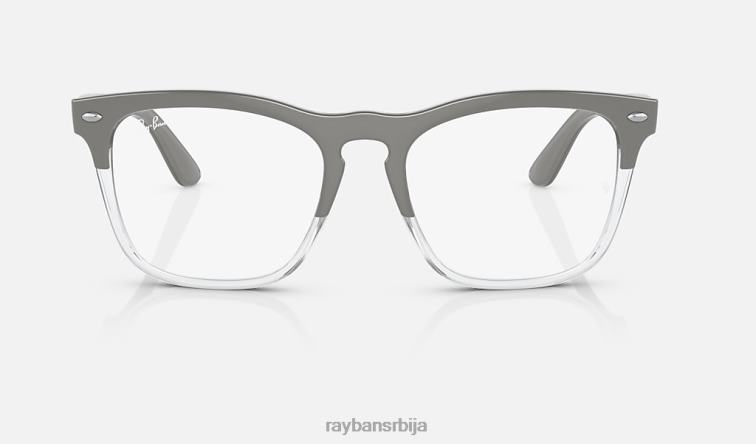 Ray-Ban стеве оптицс P0HP1709 наочаре полирано сиво на провидном мушкарци