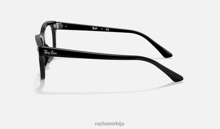 Ray-Ban бурбанк оптицс P0HP1725 наочаре углачана црна мушкарци