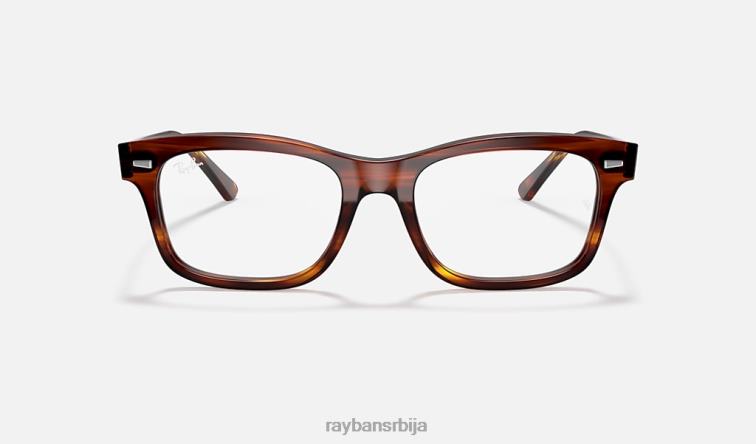 Ray-Ban бурбанк оптицс P0HP1728 наочаре углачана пругаста црвена хавана мушкарци