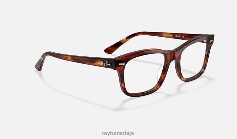 Ray-Ban бурбанк оптицс P0HP1728 наочаре углачана пругаста црвена хавана мушкарци