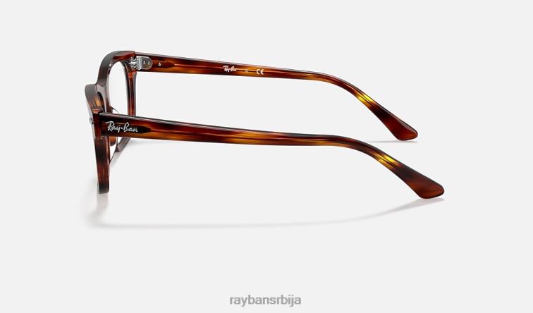 Ray-Ban бурбанк оптицс P0HP1728 наочаре углачана пругаста црвена хавана мушкарци