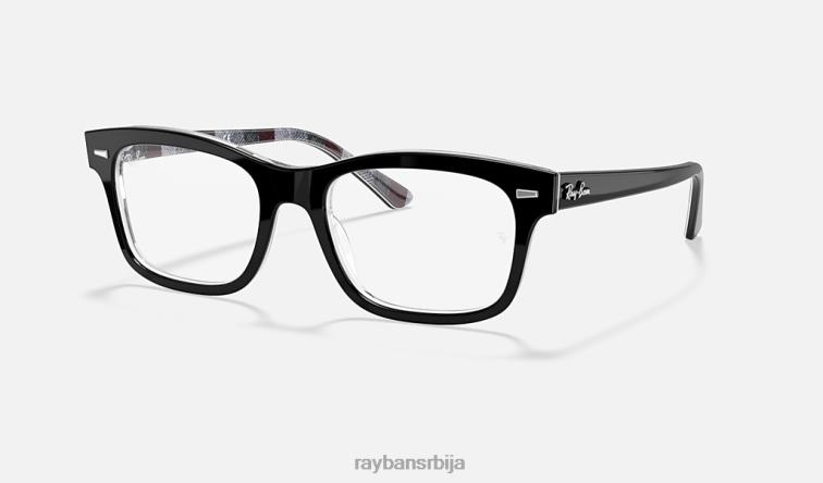 Ray-Ban бурбанк оптицс P0HP1729 наочаре углачана црна мушкарци