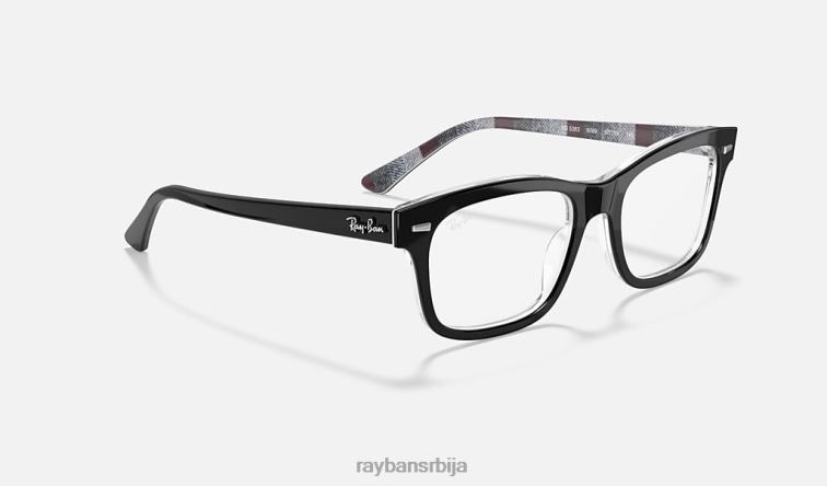 Ray-Ban бурбанк оптицс P0HP1729 наочаре углачана црна мушкарци
