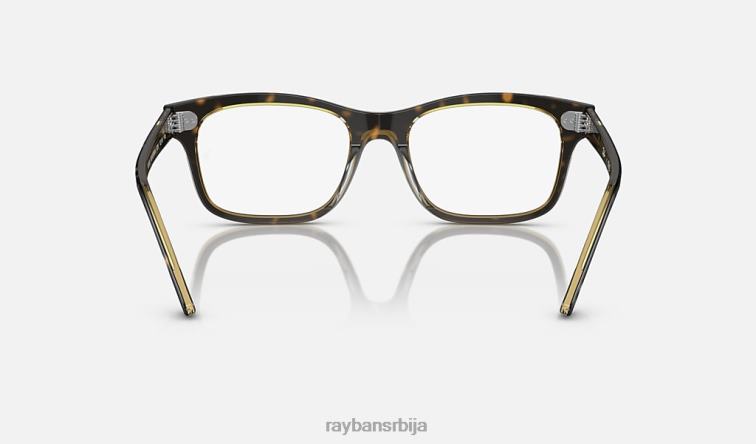 Ray-Ban бурбанк оптицс P0HP1733 наочаре углачана хавана на провидном мушкарци