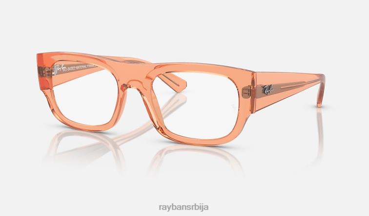 Ray-Ban кристин оптицс био-басед P0HP1753 наочаре углачана провидна наранџаста мушкарци
