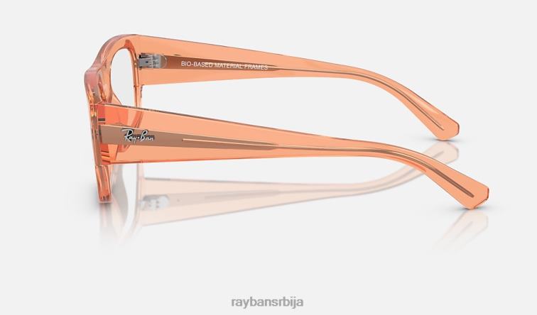Ray-Ban кристин оптицс био-басед P0HP1753 наочаре углачана провидна наранџаста мушкарци