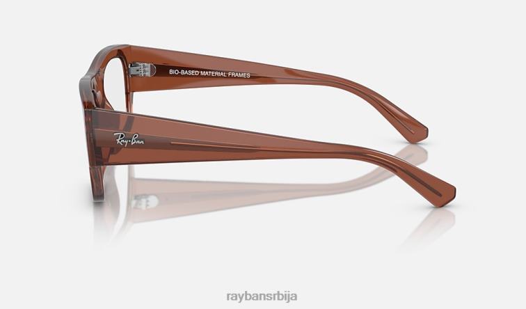Ray-Ban кристин оптицс био-басед P0HP1756 наочаре углачан провидно браон мушкарци