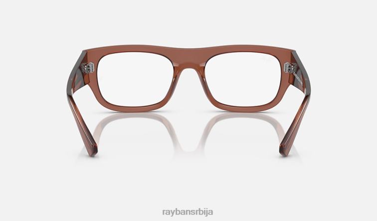 Ray-Ban кристин оптицс био-басед P0HP1756 наочаре углачан провидно браон мушкарци