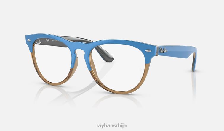 Ray-Ban оптика ириса P0HP1768 наочаре углачан азур на провидној светлосмеђи мушкарци