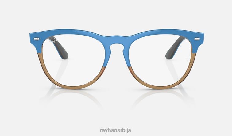 Ray-Ban оптика ириса P0HP1768 наочаре углачан азур на провидној светлосмеђи мушкарци