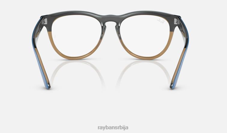 Ray-Ban оптика ириса P0HP1768 наочаре углачан азур на провидној светлосмеђи мушкарци