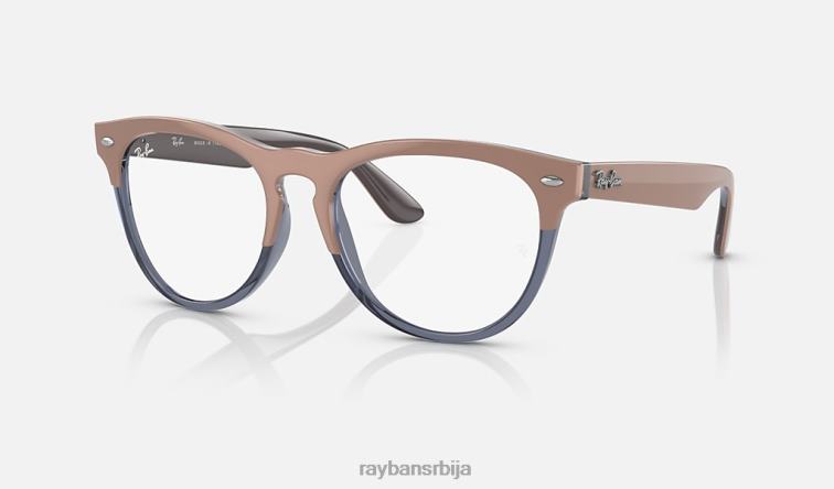 Ray-Ban оптика ириса P0HP1769 наочаре углачан беж на провидној тамноплавој мушкарци