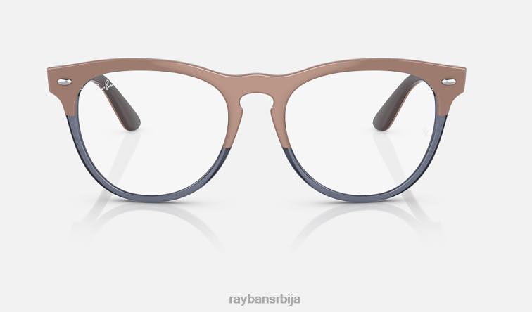 Ray-Ban оптика ириса P0HP1769 наочаре углачан беж на провидној тамноплавој мушкарци