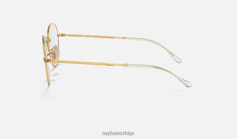 Ray-Ban округла метална оптика ии P0HP1794 наочаре углачано злато мушкарци