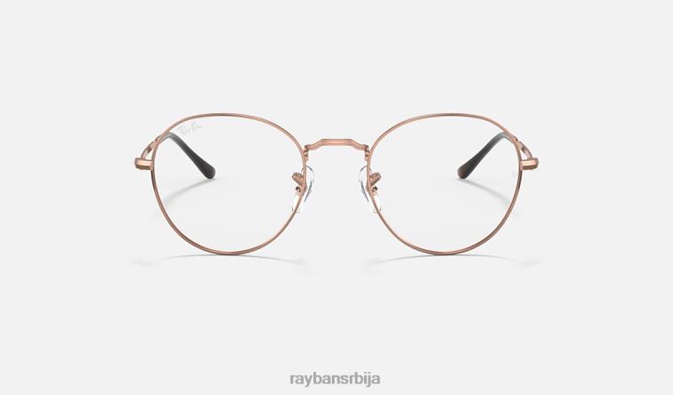 Ray-Ban округла метална оптика ии P0HP1796 наочаре углачан бакар мушкарци
