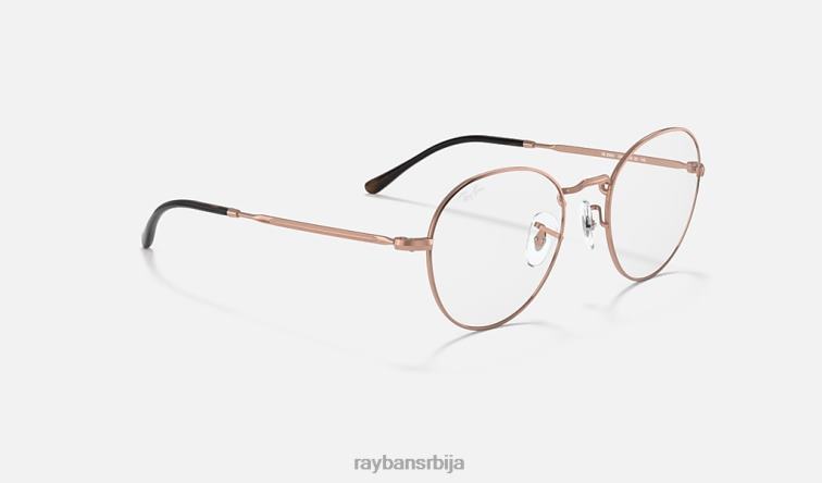 Ray-Ban округла метална оптика ии P0HP1796 наочаре углачан бакар мушкарци