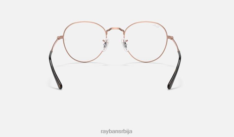 Ray-Ban округла метална оптика ии P0HP1796 наочаре углачан бакар мушкарци