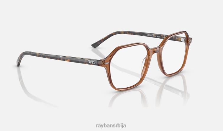 Ray-Ban јохн оптицс P0HP1817 наочаре углачан провидно браон мушкарци