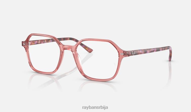Ray-Ban јохн оптицс P0HP1818 наочаре углачана провидна розе мушкарци