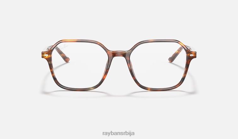 Ray-Ban јохн оптицс P0HP1821 наочаре углачана пругаста хавана мушкарци