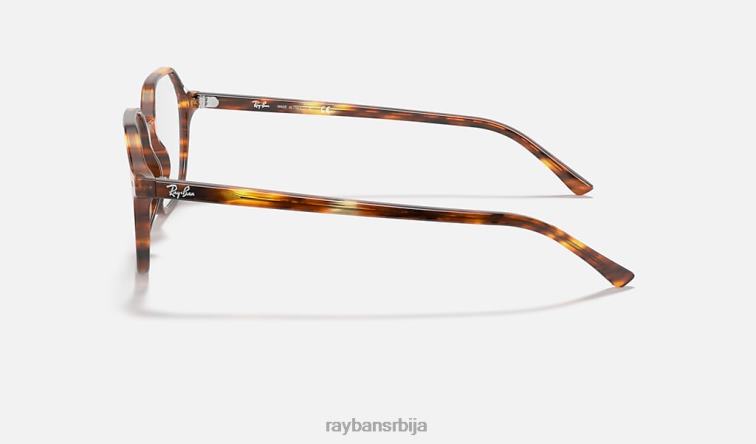 Ray-Ban јохн оптицс P0HP1821 наочаре углачана пругаста хавана мушкарци