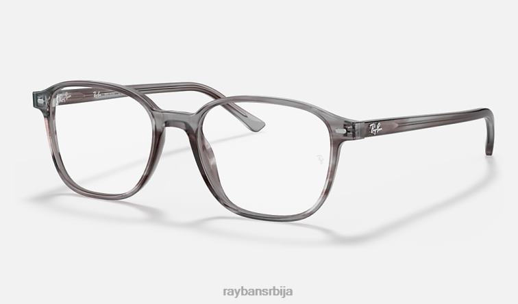 Ray-Ban леонард оптицс P0HP1824 наочаре углачана пругаста сива мушкарци