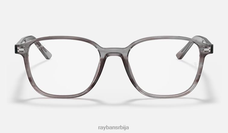 Ray-Ban леонард оптицс P0HP1824 наочаре углачана пругаста сива мушкарци