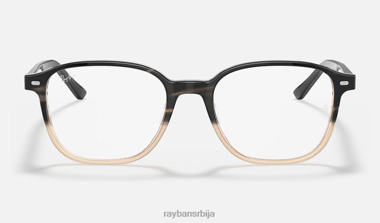 Ray-Ban леонард оптицс P0HP1825 наочаре углачана сива хавана мушкарци