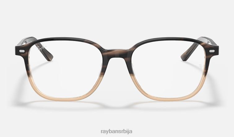 Ray-Ban леонард оптицс P0HP1826 наочаре углачана браон хавана мушкарци
