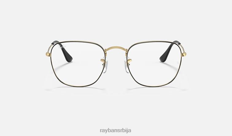 Ray-Ban искрена оптика P0HP1835 наочаре углачано црно на злату мушкарци