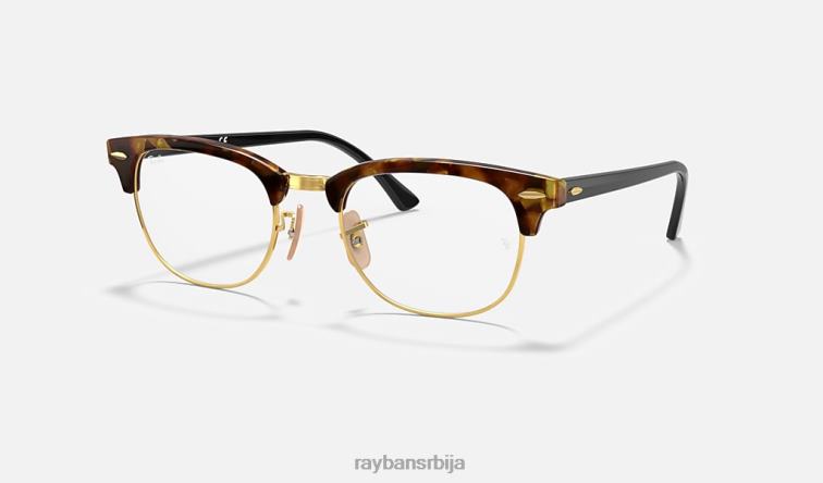 Ray-Ban цлубмастер флецк оптицс P0HP1860 наочаре углачана браон хавана мушкарци