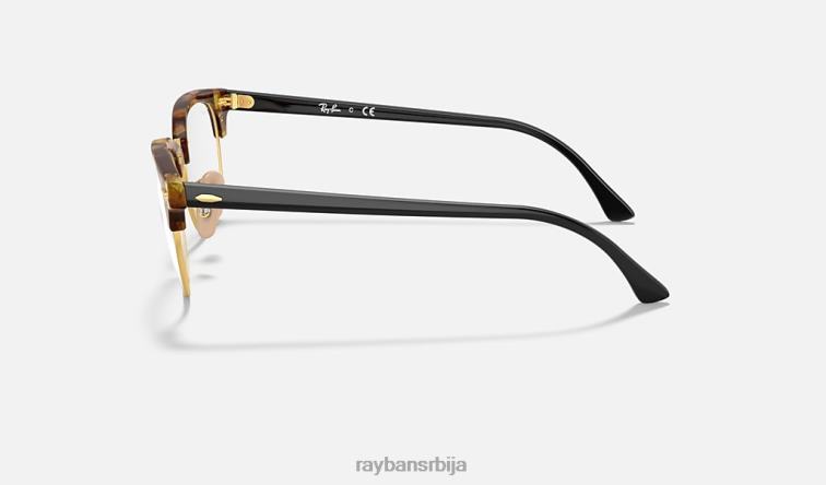 Ray-Ban цлубмастер флецк оптицс P0HP1860 наочаре углачана браон хавана мушкарци