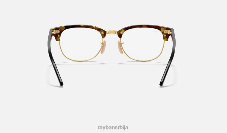 Ray-Ban цлубмастер флецк оптицс P0HP1860 наочаре углачана браон хавана мушкарци