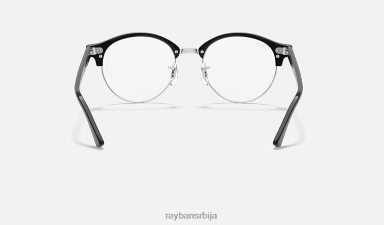 Ray-Ban цлуброунд оптицс P0HP1871 наочаре углачана црна мушкарци
