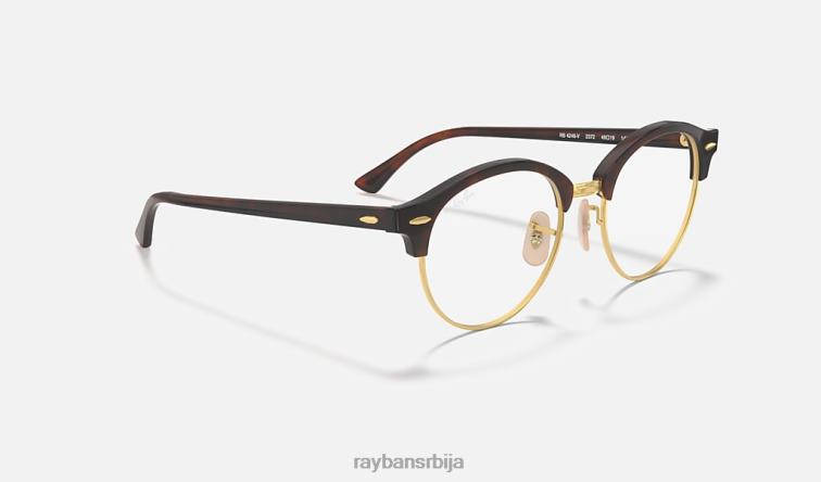 Ray-Ban цлуброунд оптицс P0HP1872 наочаре углачана црвена хавана мушкарци