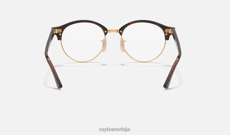 Ray-Ban цлуброунд оптицс P0HP1872 наочаре углачана црвена хавана мушкарци