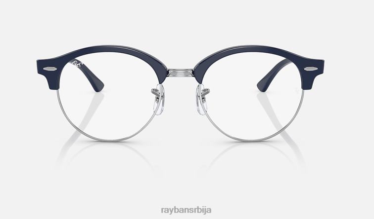 Ray-Ban цлуброунд оптицс P0HP1873 наочаре углачано плаво мушкарци