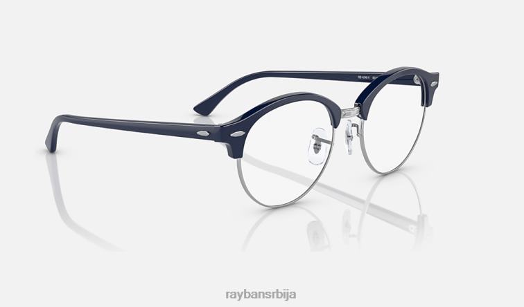 Ray-Ban цлуброунд оптицс P0HP1873 наочаре углачано плаво мушкарци